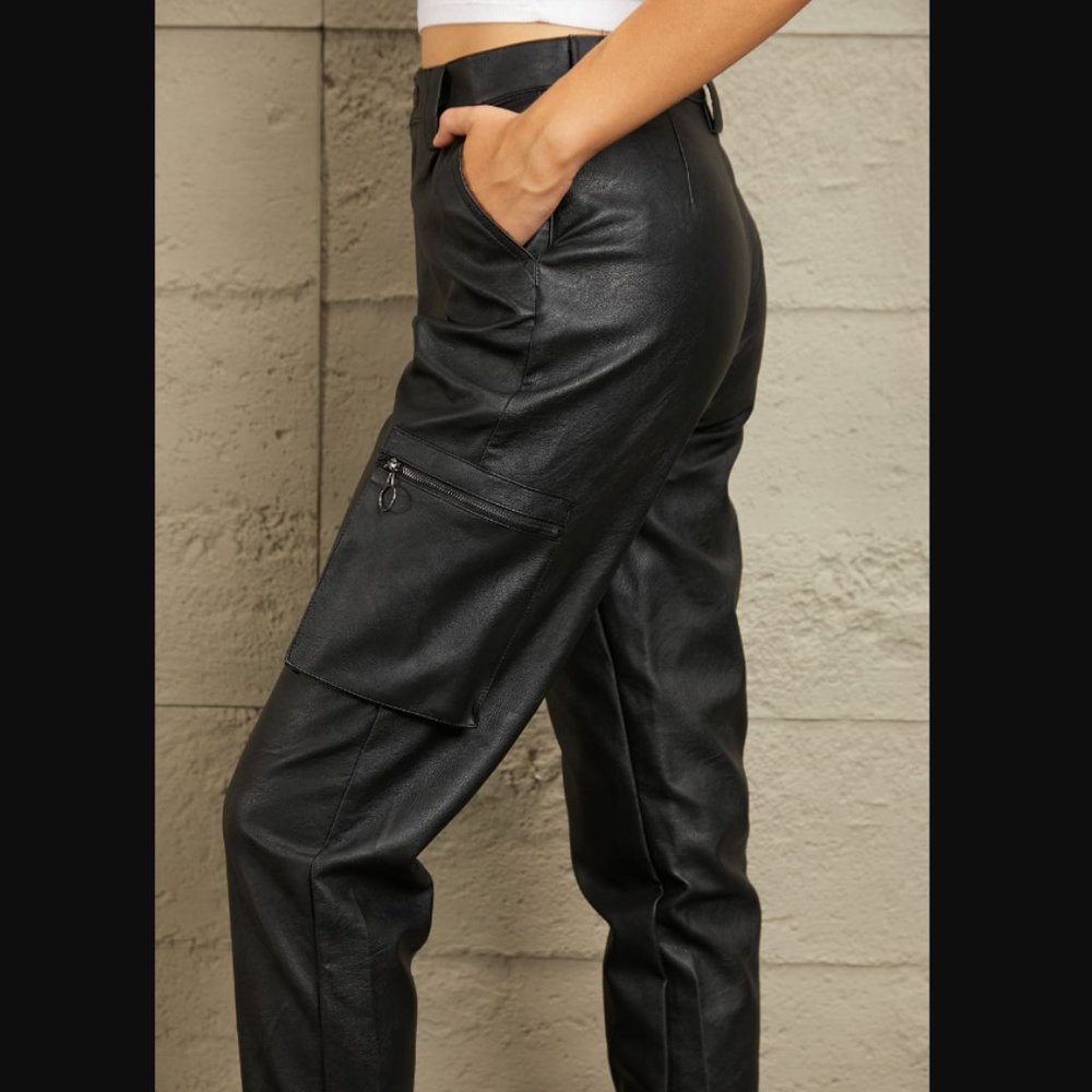🌟NEW, CUTE* - Kancan High Rise Leather Joggers |  OFFERS WELCOME! - Picture 4 of 7